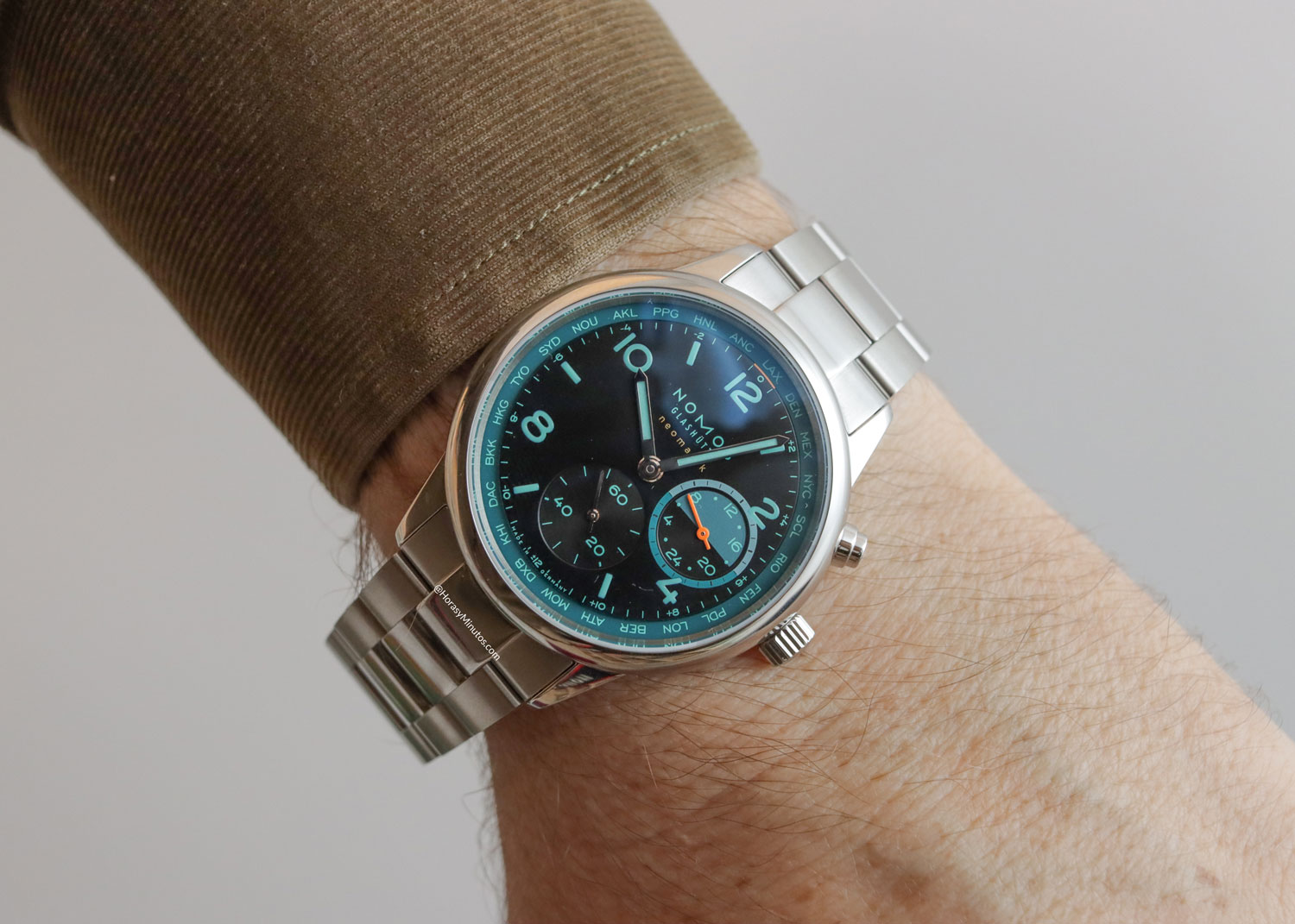 Así queda el Nomos Club Sport neomatik Mundial Trace