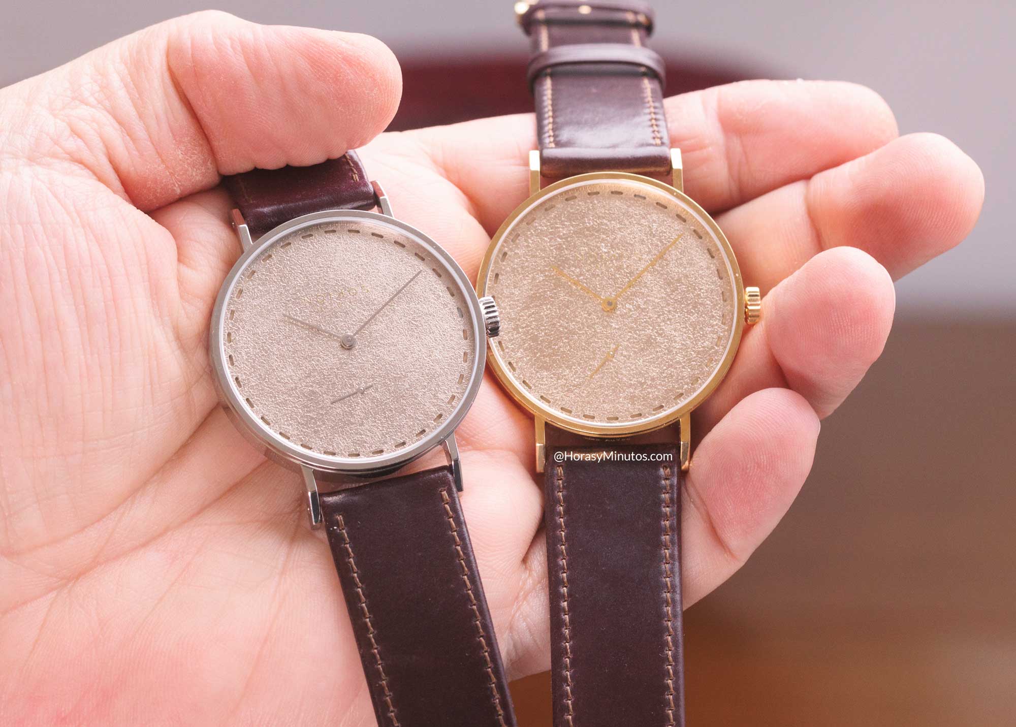 Los dos NOMOS Twice Unique Tangente neomatik 38 Update Auric