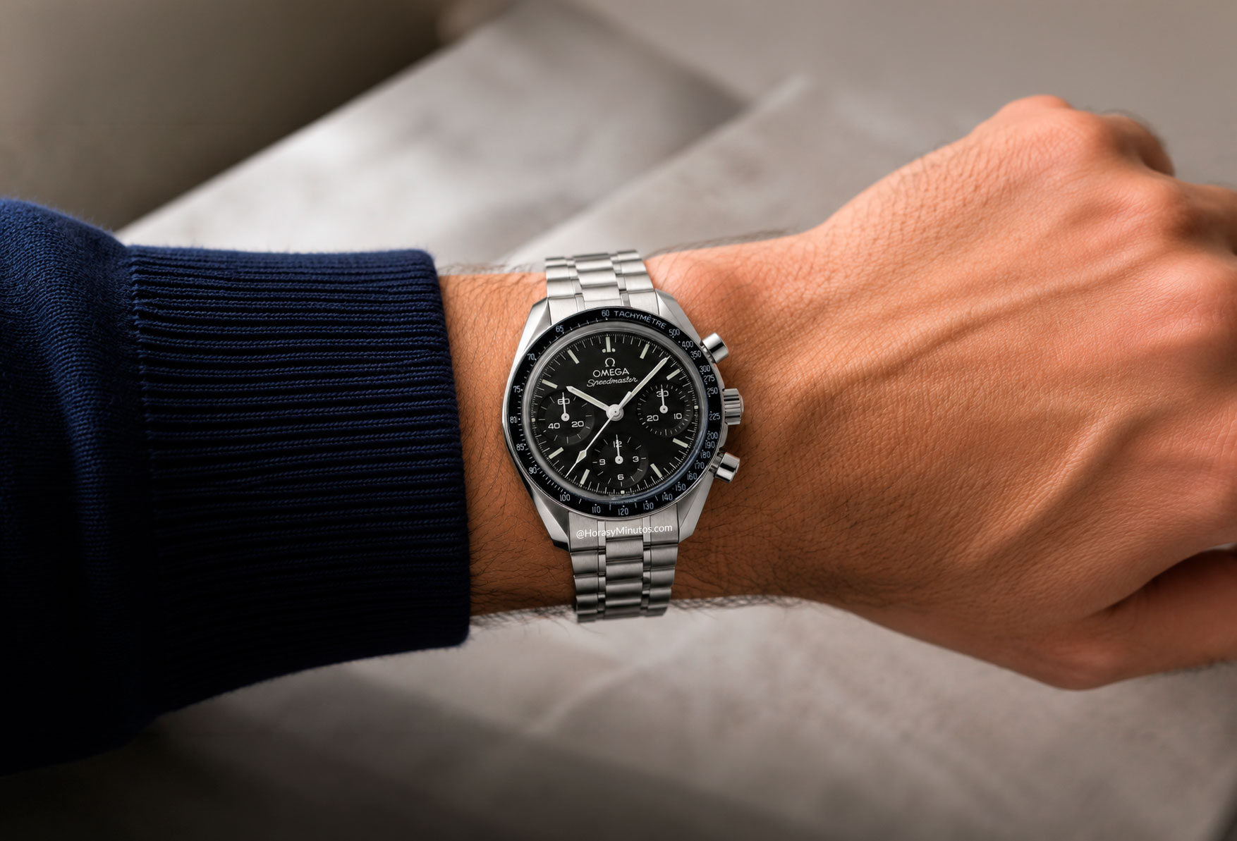 Así queda el Omega Speedmaster 38 mm sin fecha