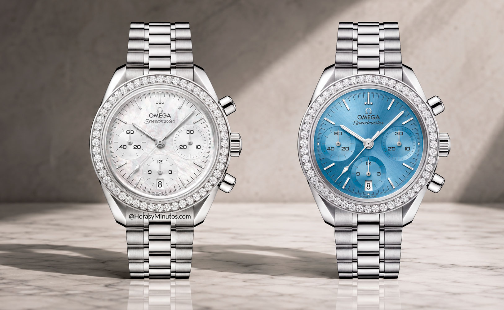 Omega Speedmaster 38 mm con diamantes engastados