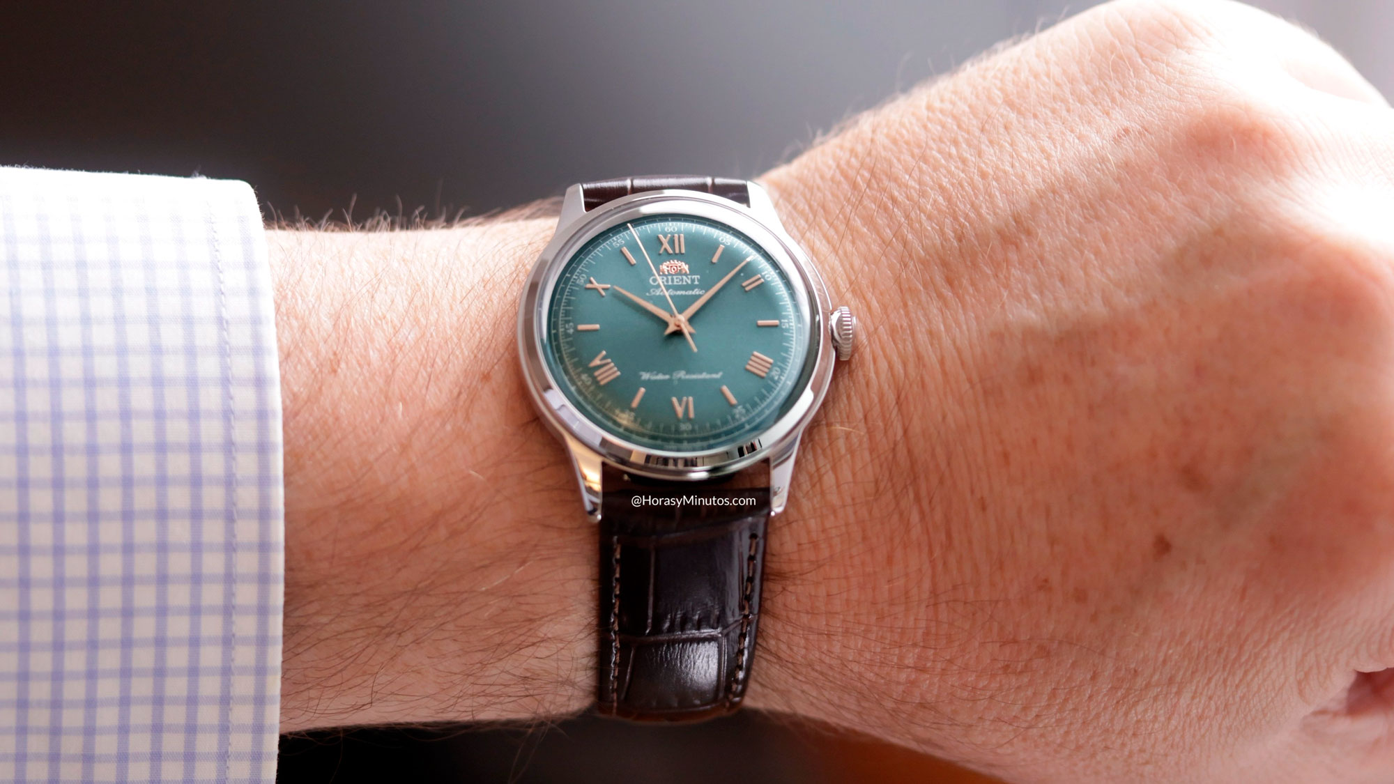 Así queda el Orient Bambino 38 RA-BB0001E30B