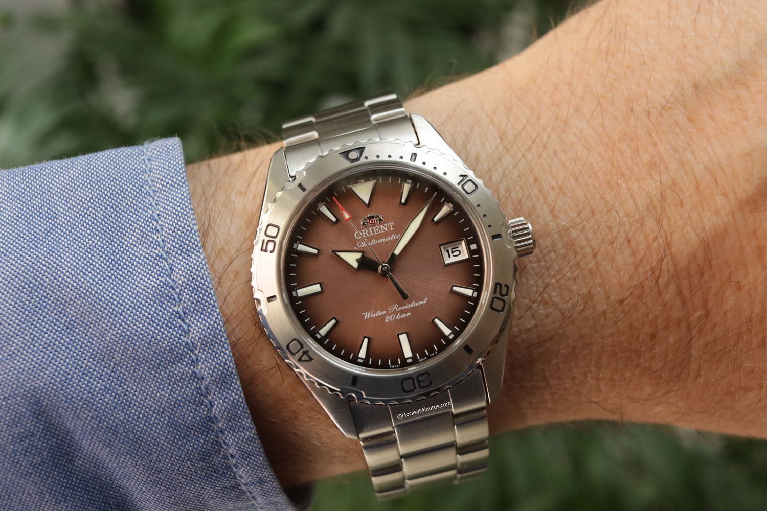 Así queda el Orient Mako 40 RA-AC0Q17Y