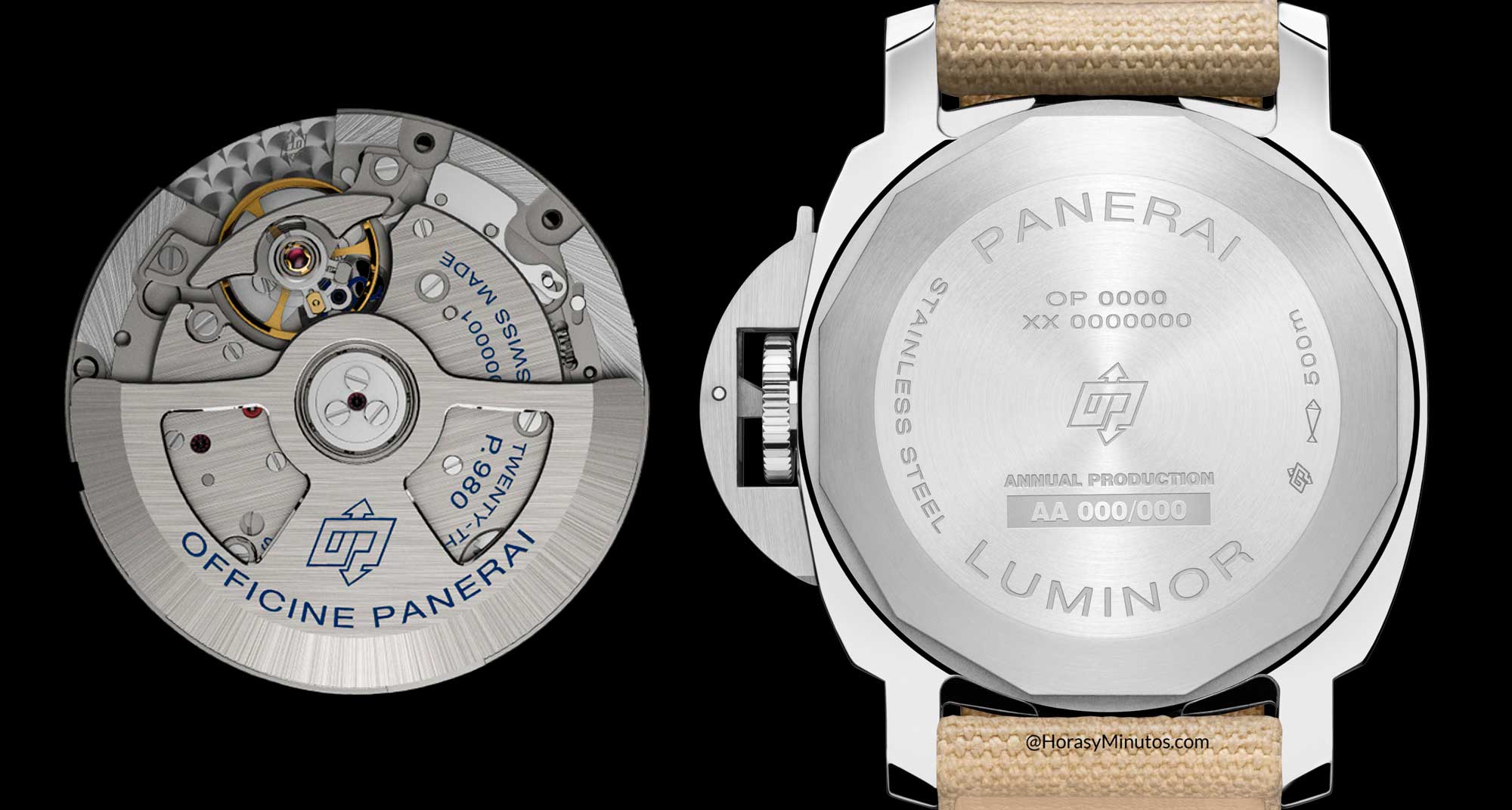 Calibre P980 y tapa trasera