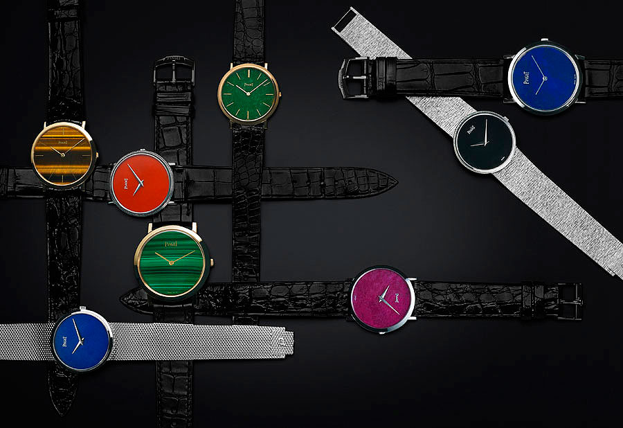 Diversos relojes ultraplanos producidos por Piaget