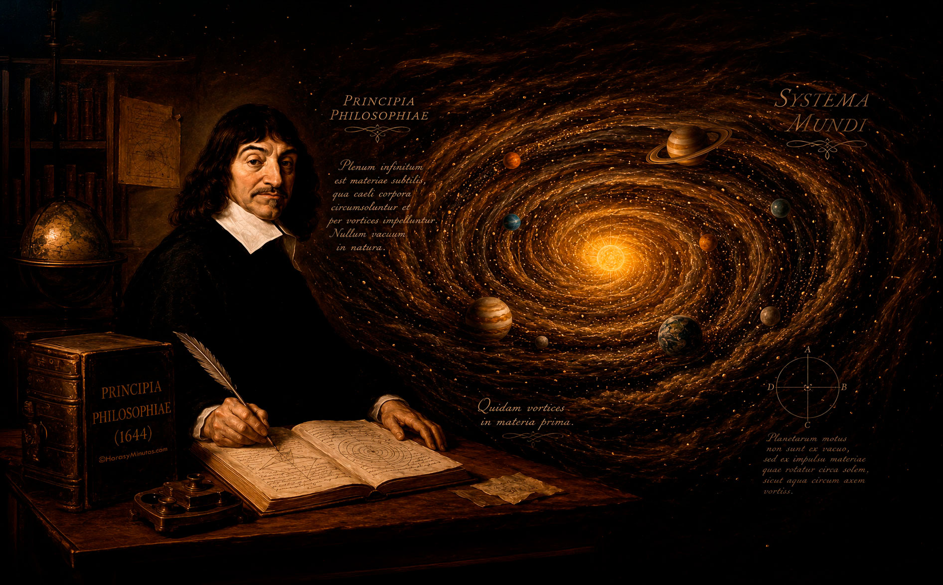 René Descartes y su teoría del vórtice solar y los torbellinos