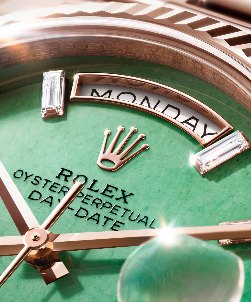 Detalle de la esfera del Rolex Date-Date 40