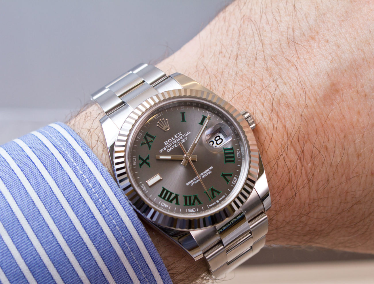 Rolex Datejust 41 mm Wimbledon vídeo, fotos en vivo y precios Horas