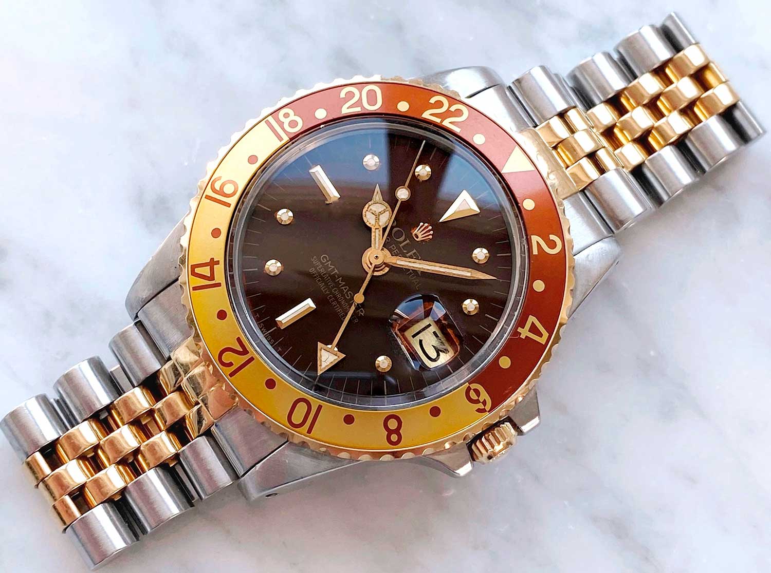 Rolex GMT Master 1675 Root Beer Nipple Dial
