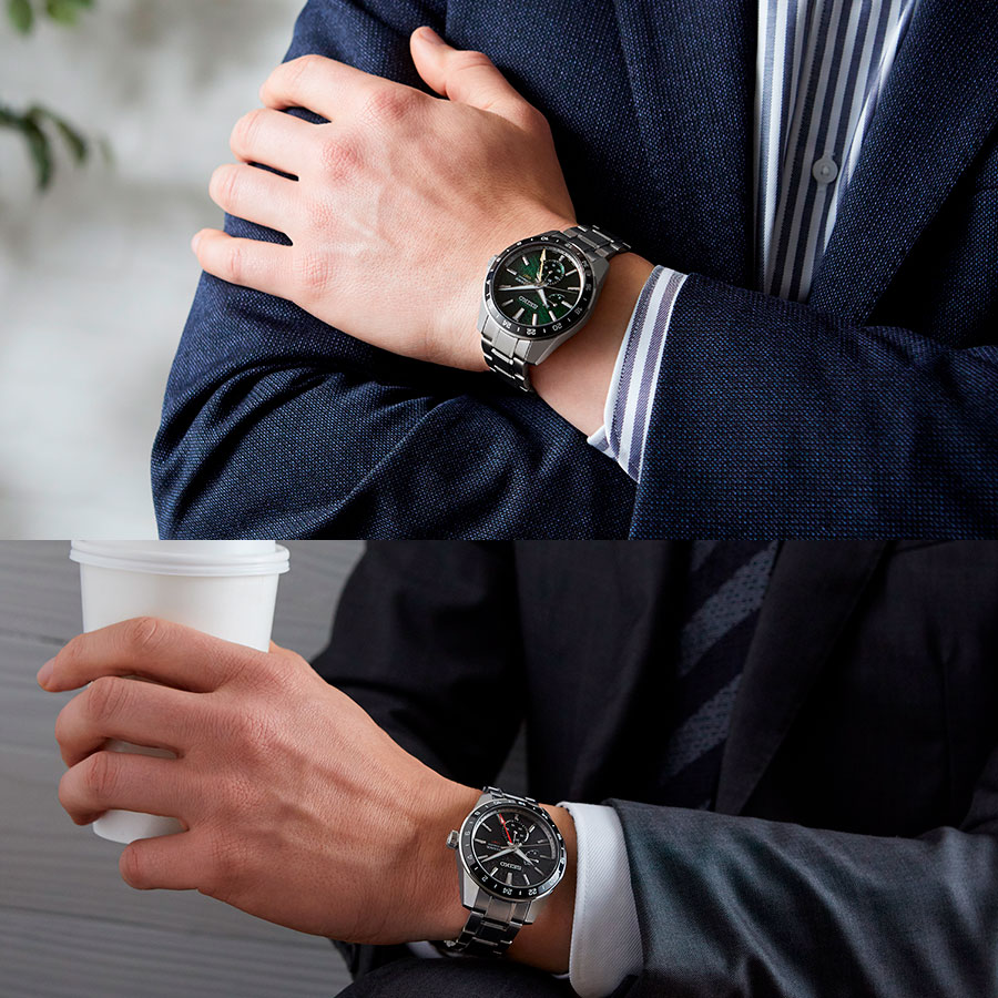 Así quedan los Seiko Presage Sharp Edged GMT verde y negro