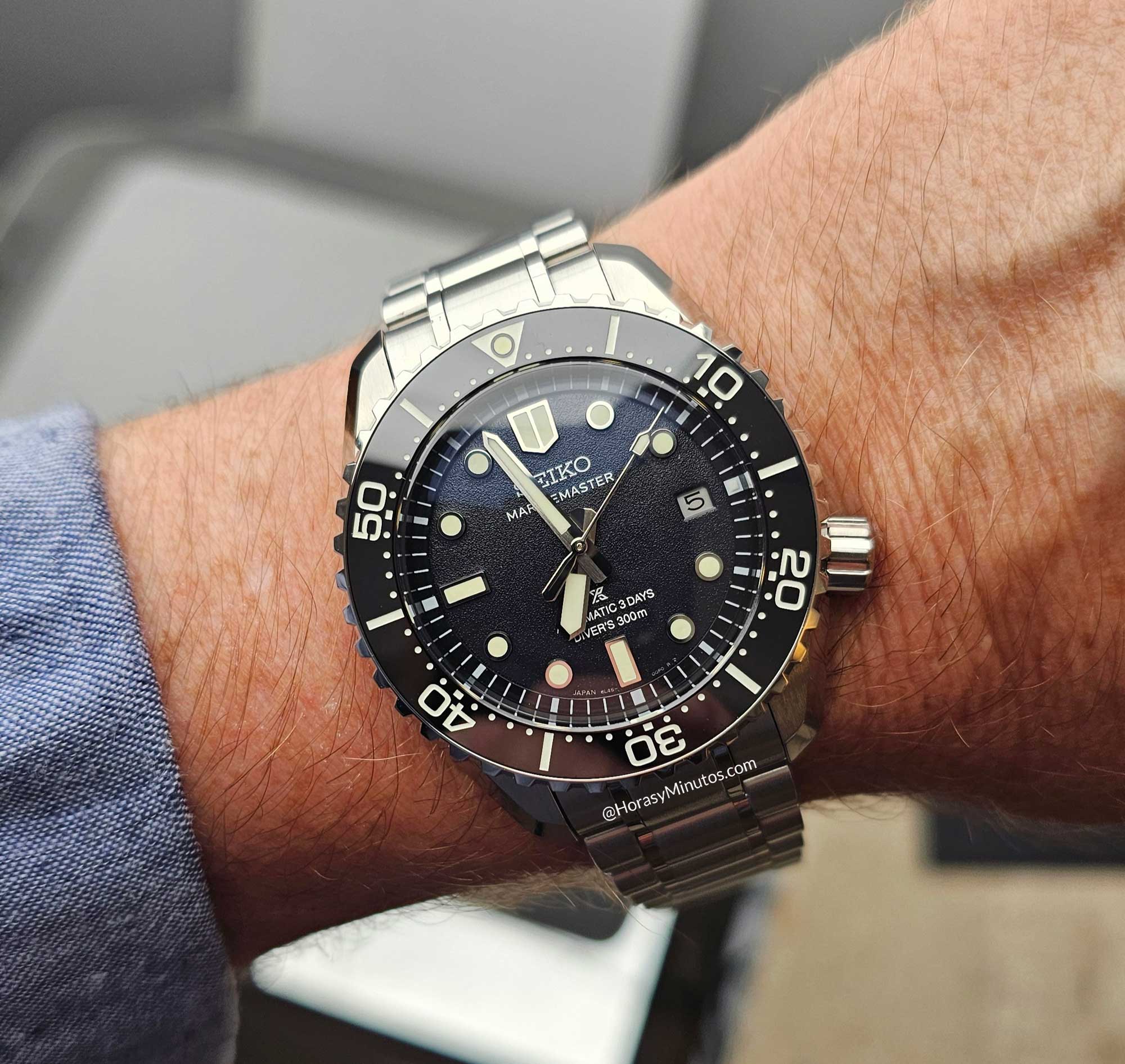 Así queda el Seiko Prospex Marinemaster 1968 Heritage Divers Watch HBF001