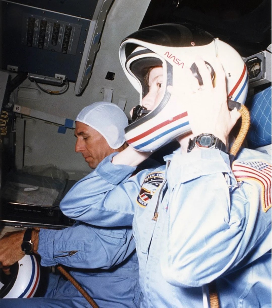 Astronauta con un Seiko Rotocall