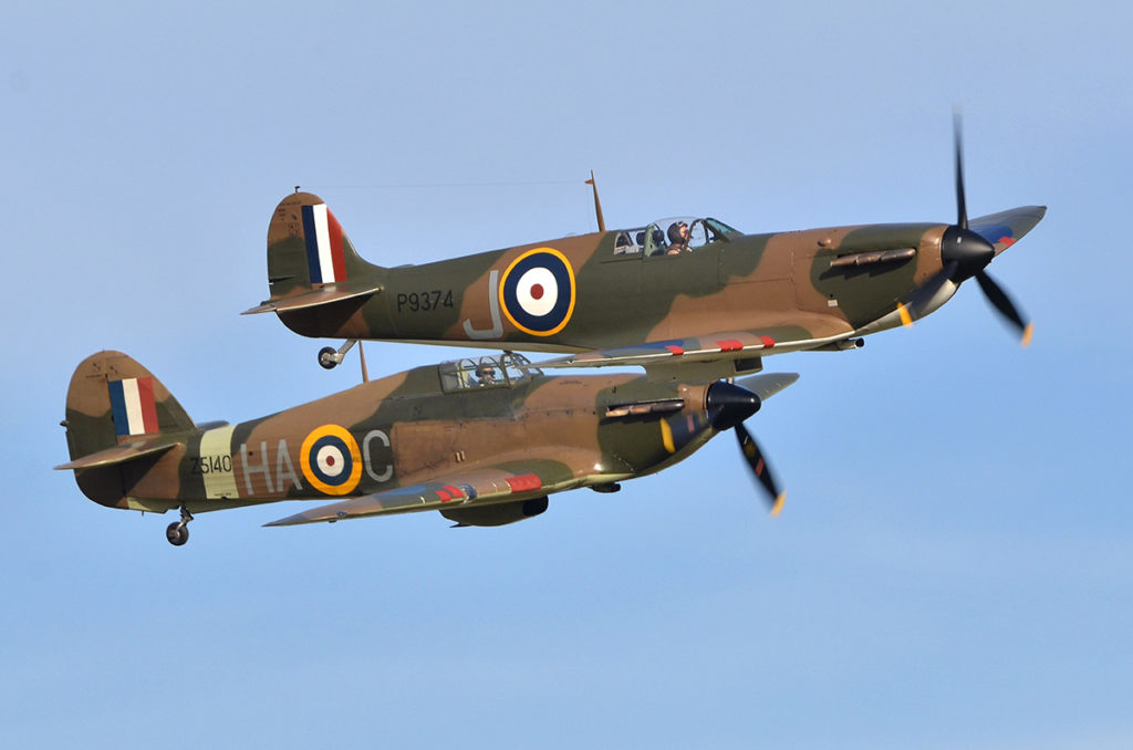 Spitfire y Hurricane