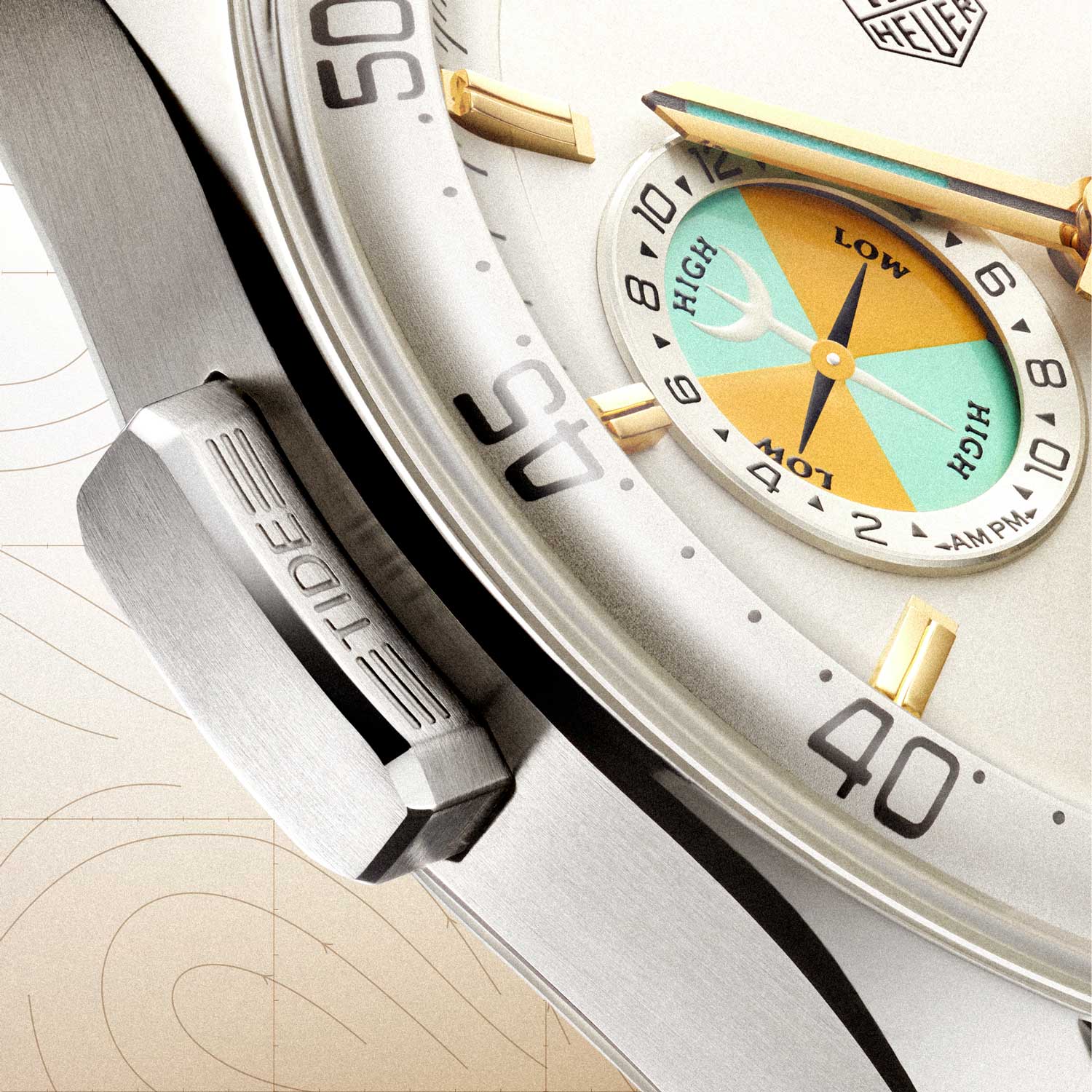 Pulsador para regatas del TAG Heuer Carrera Chronograph Seafer