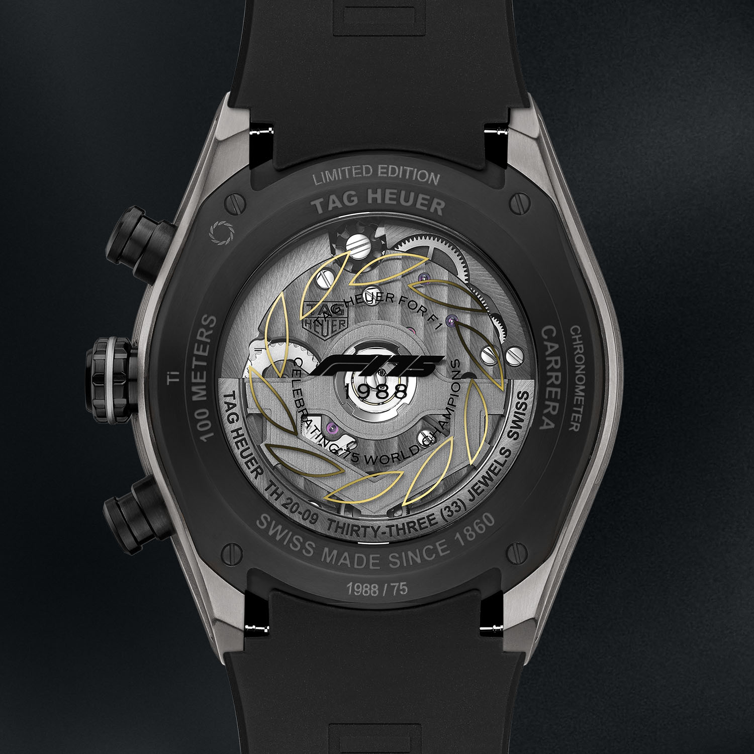 Calibre del TAG Heuer Carrera Chronograph Tourbillon Extreme Sport F1 75th Anniversary
