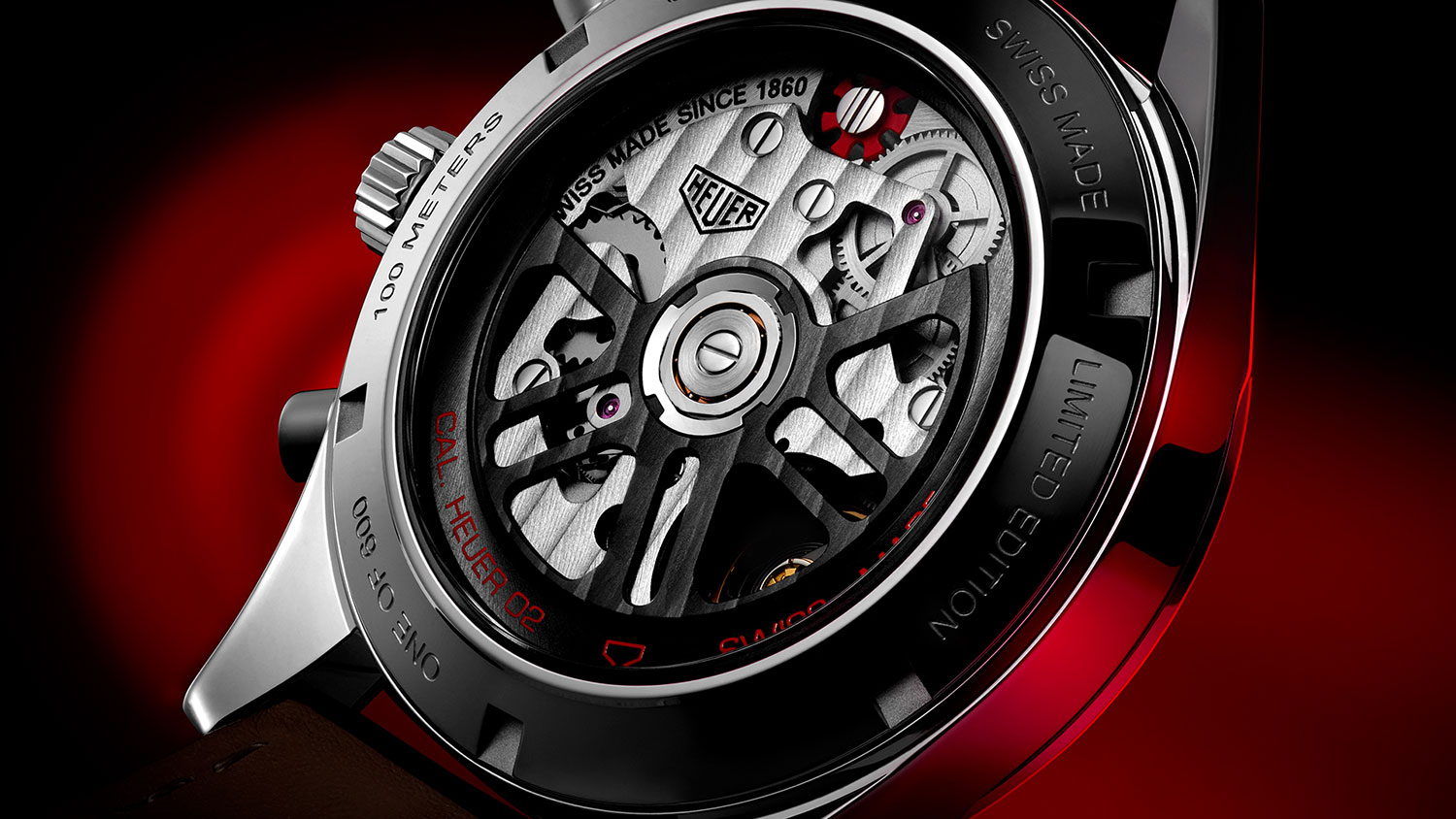 Calibre Heuer 02 Automatic del TAG Heuer Carrera Red Dial Limited Edition