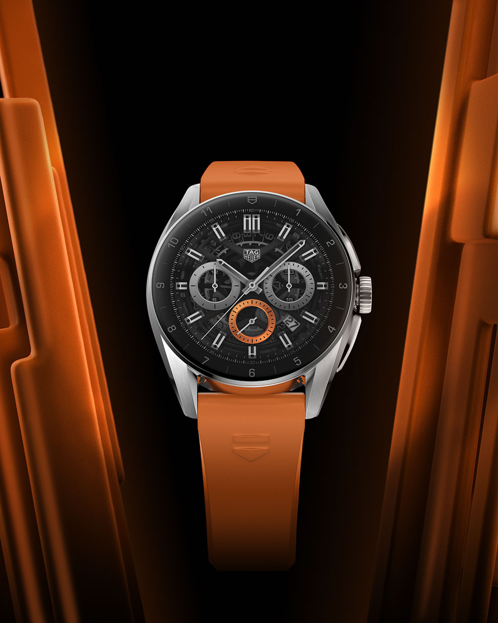 TAG Heuer Connected Watch Calibre E4 correa naranja