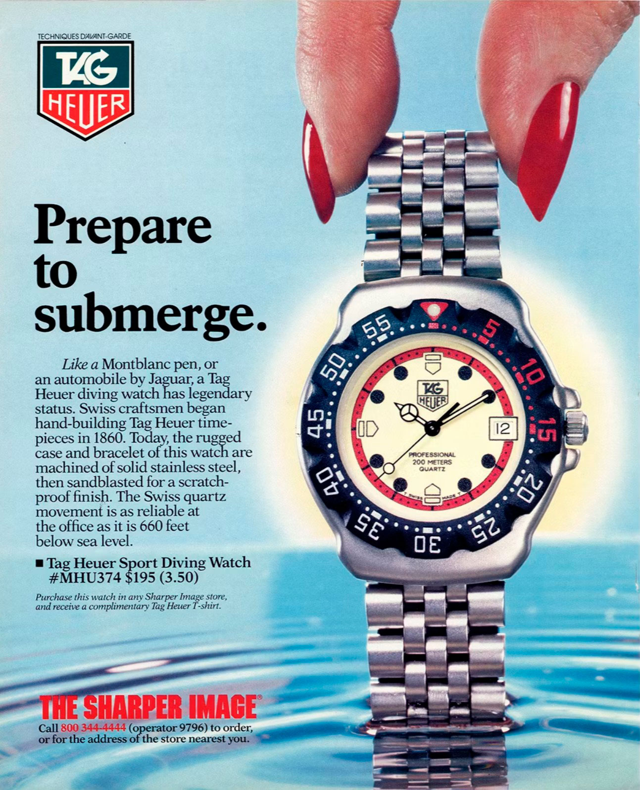 Otro anuncio en prensa del TAG Heuer Formula 1 original