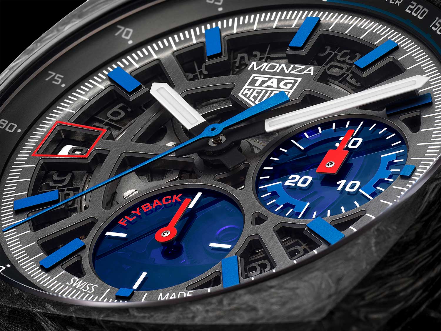 Detalle de la esfera del TAG Heuer Monza Flyback Chronometer