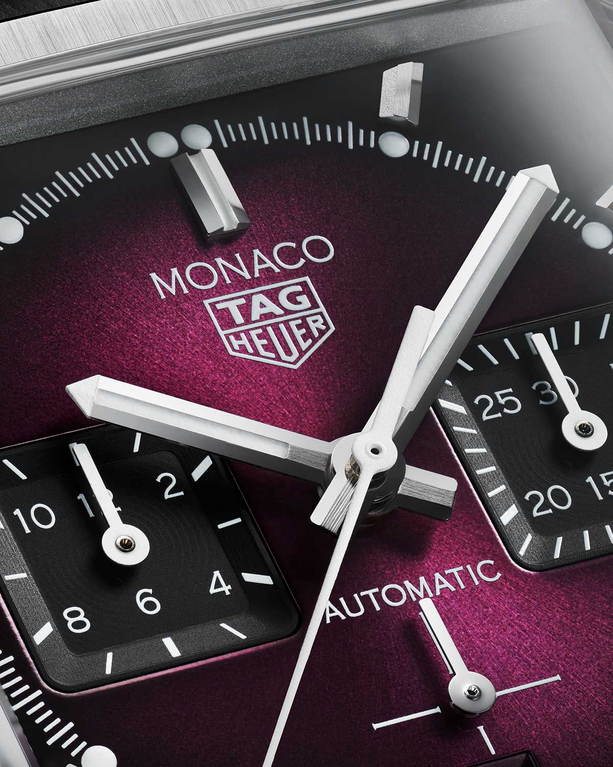 Esfera del Tag Heuer Monaco Purple Dial Limited Edition