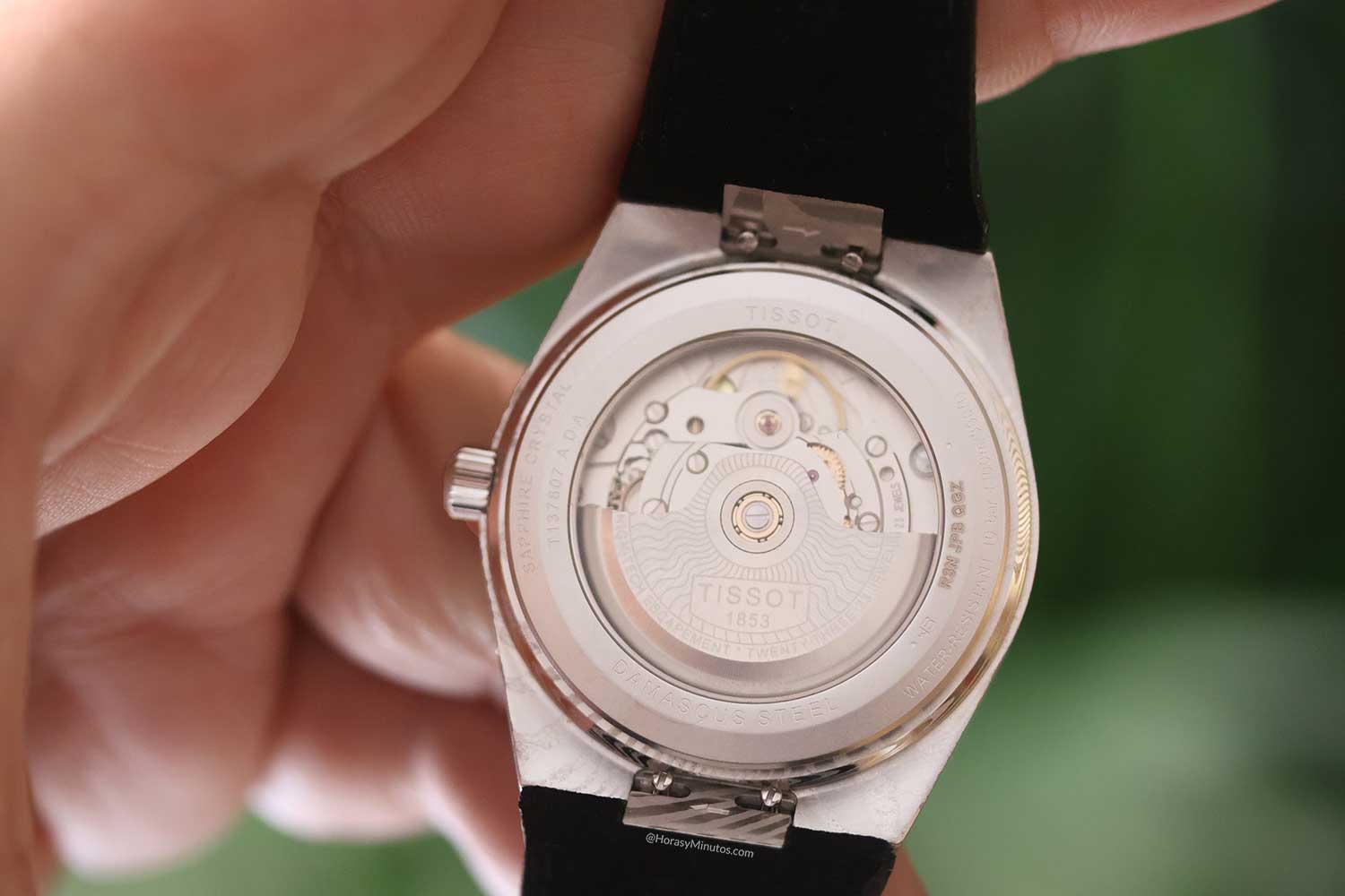 Powermatic 80 del Tissot PRX 38 mm acero damasco