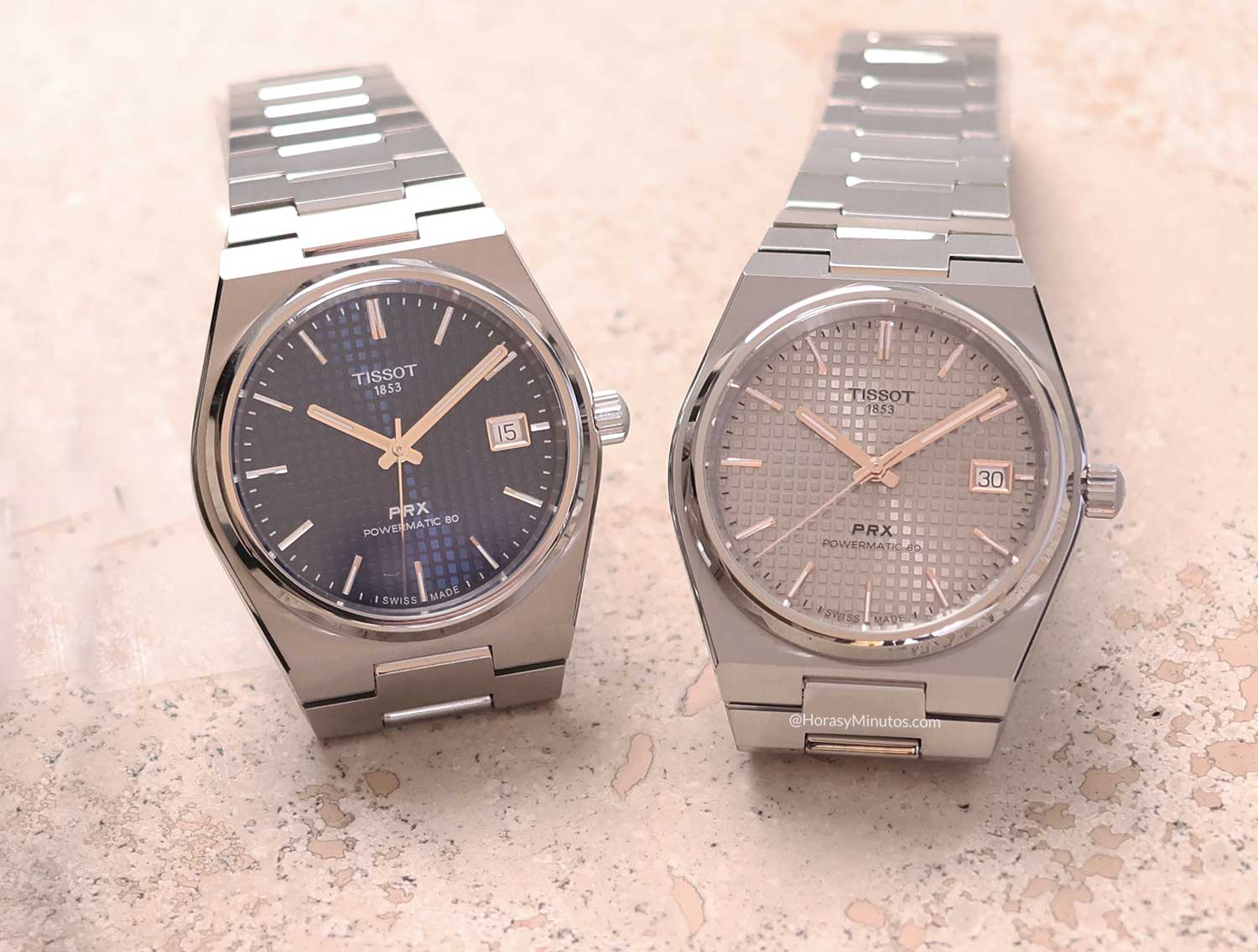 Los dos Tissot PRX 38 mm en titanio