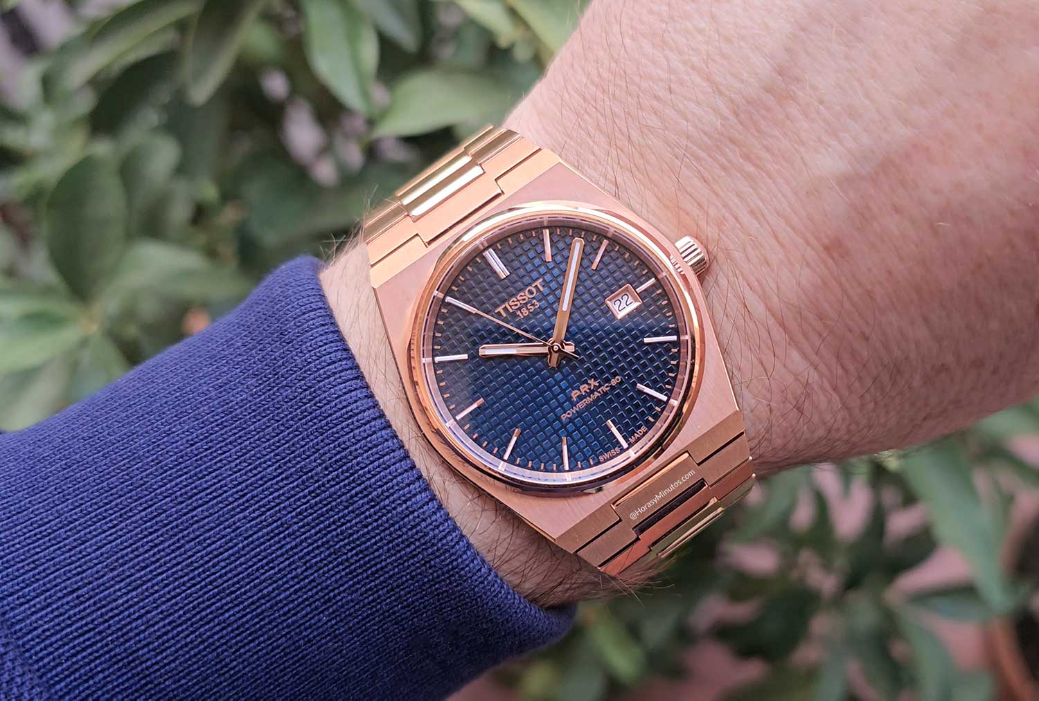 Tissot PRX 40 mm en PVD dorado