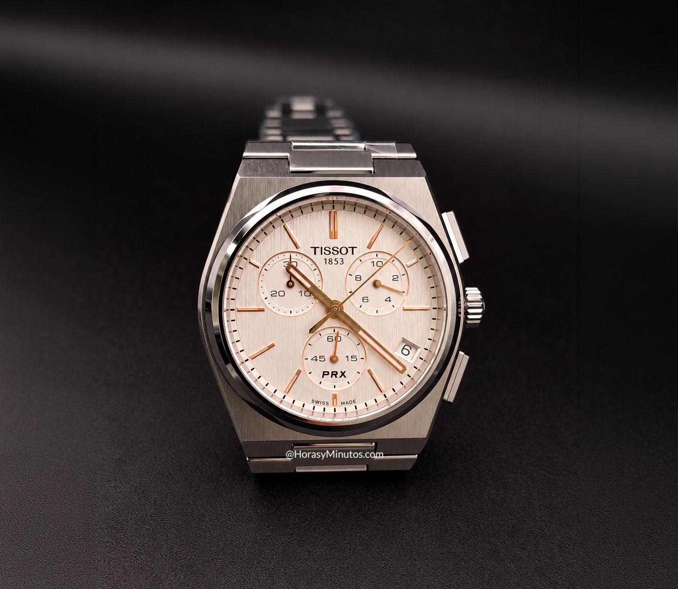 Tissot PRX Cronógrafo Cuarzo esfera plateada