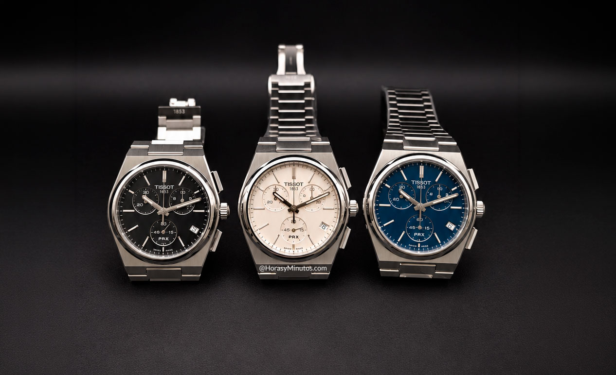 Los tres Tissot PRX Cronógrafo Cuarzo