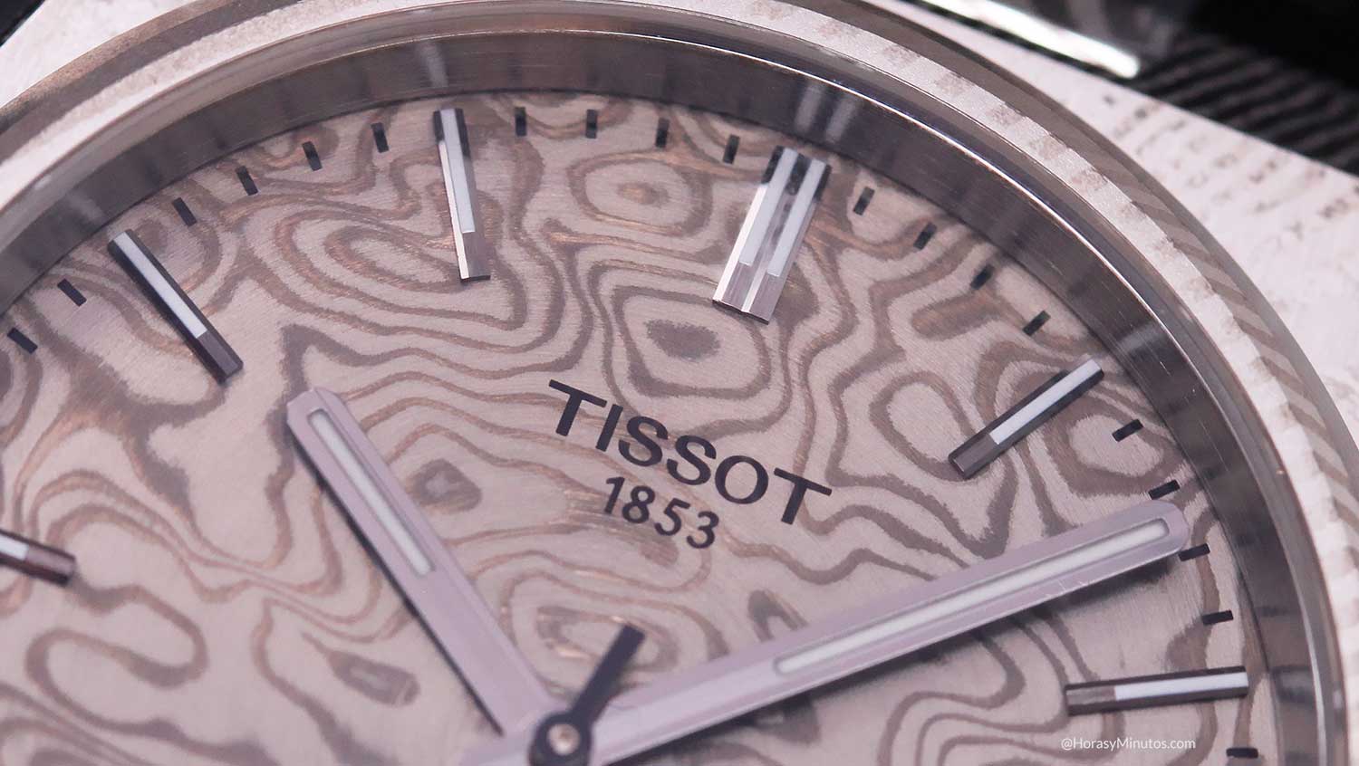 Esfera del Tissot PRX 38 mm acero damasco