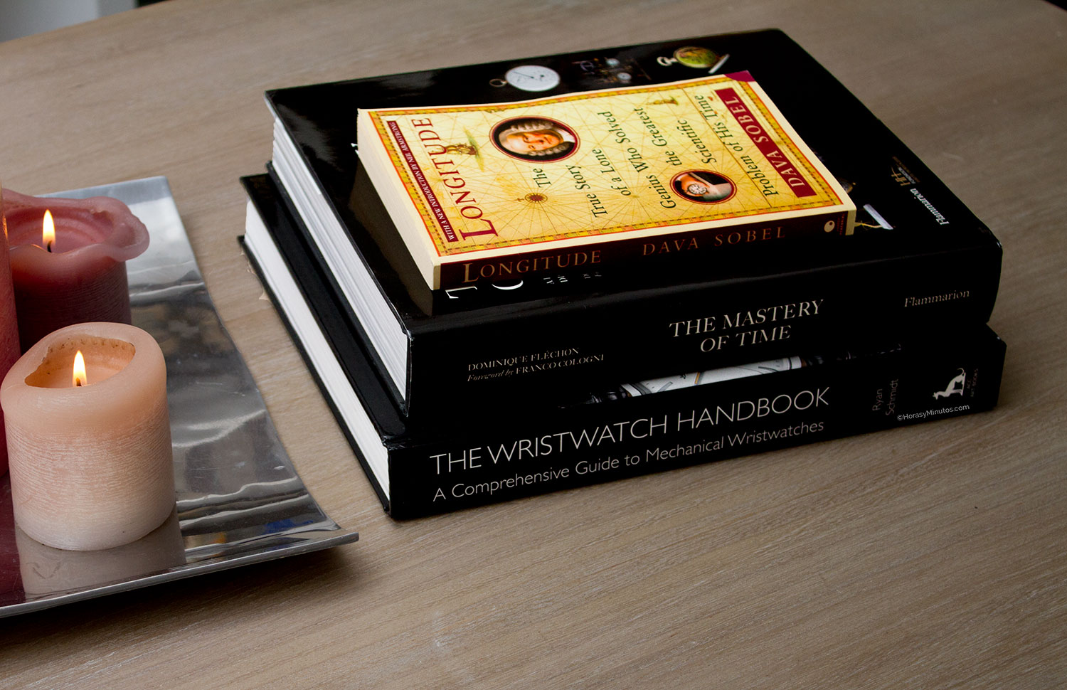 Tres libros sobre relojería