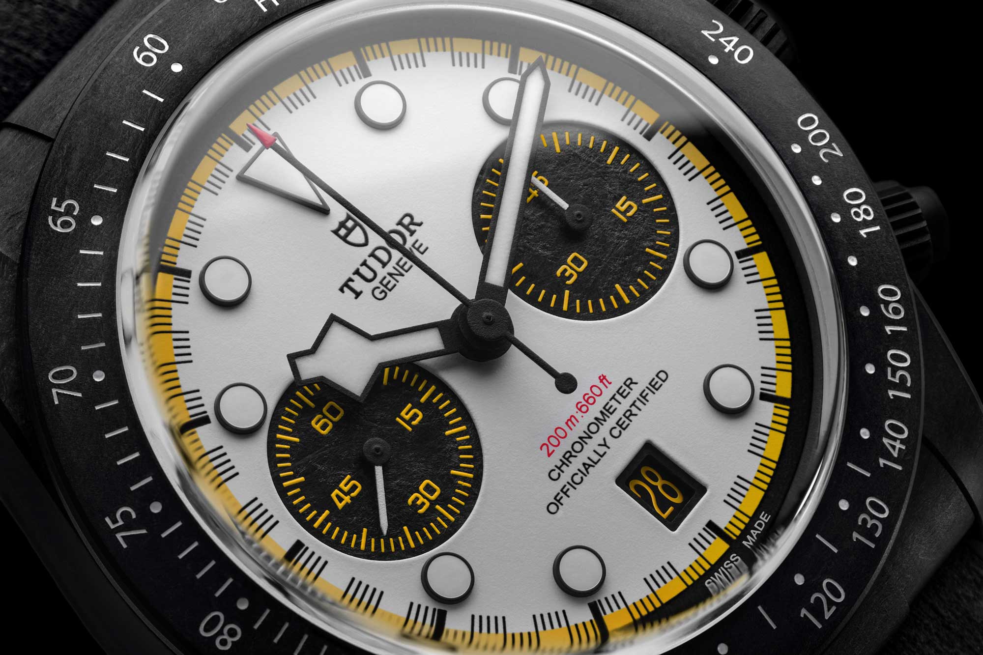 Esfera del Tudor Black Bay Chrono Carbon 26