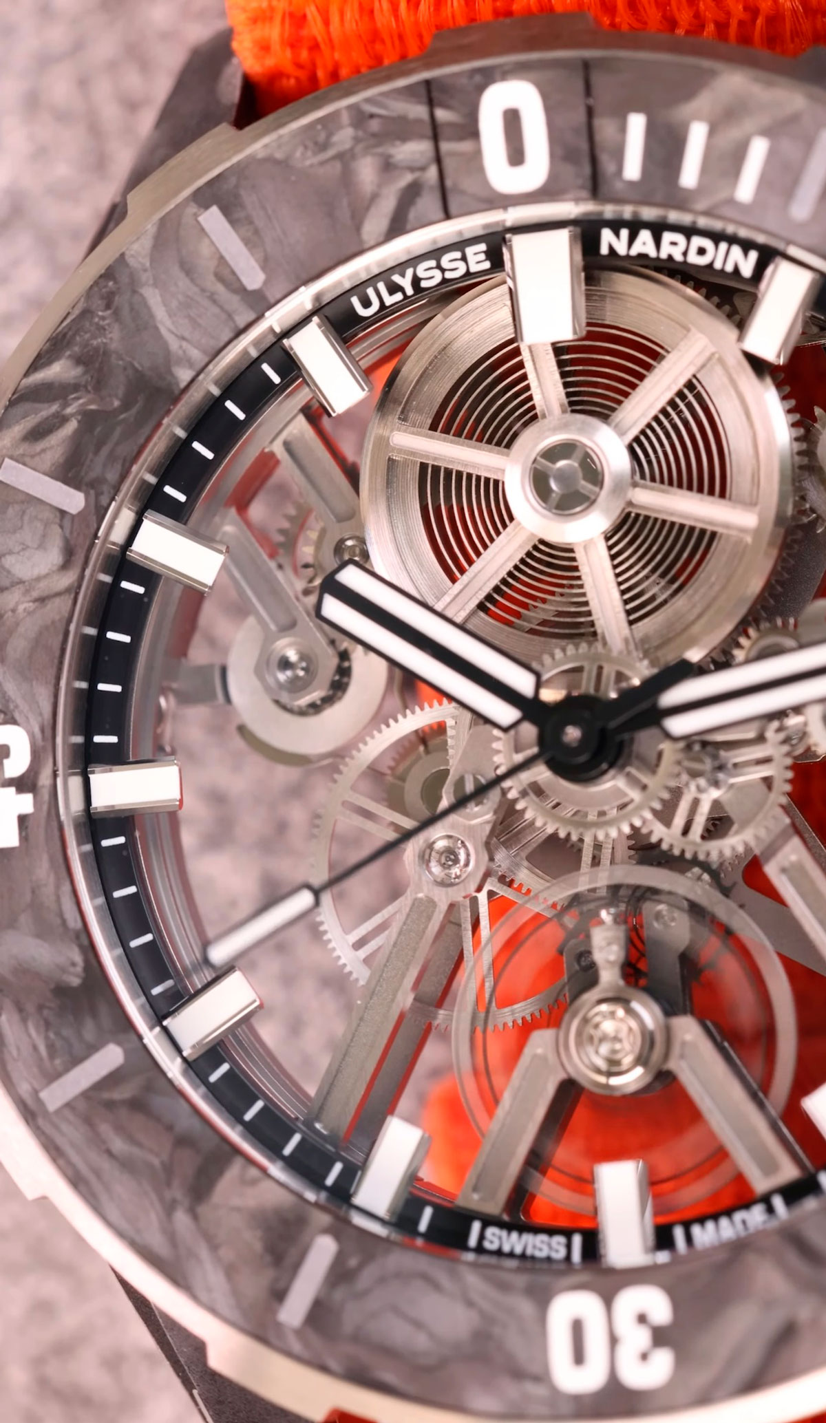 Detalle de la esfera del Ulysse Nardin Diver [AIR]