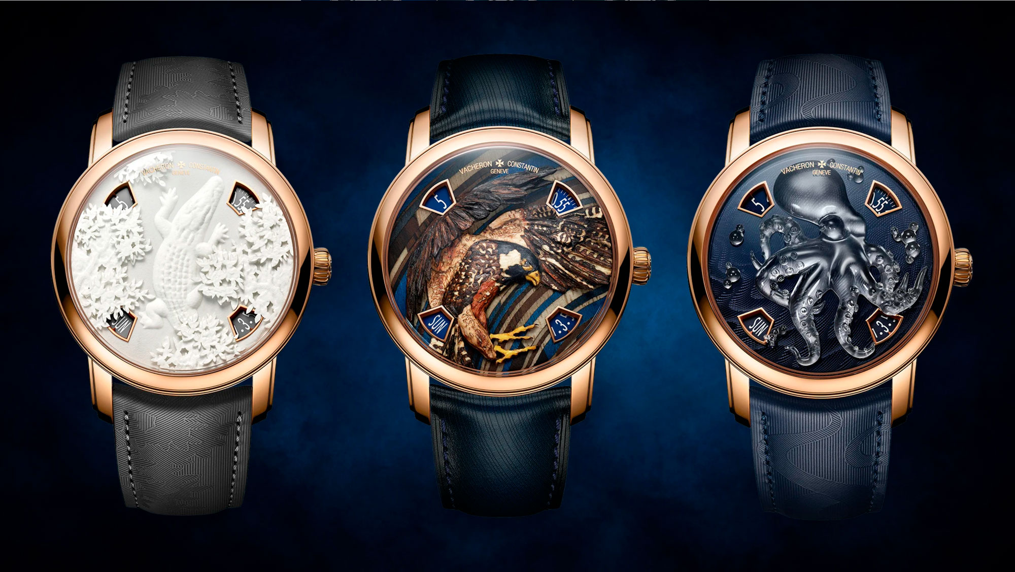 Vacheron Constantin Métiers d’Art Tribute to the Animal Kingdom Papercroc, Woodenwings y Glasstopus