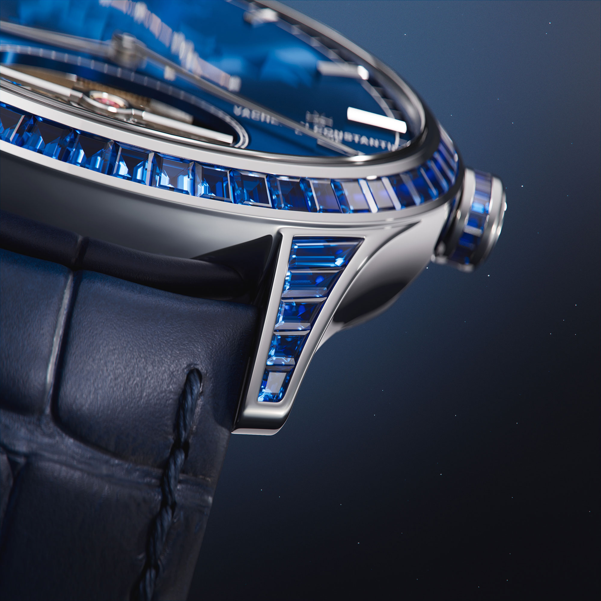 Zafiros engastados del Vacheron Constantin Métiers d'Art Tribute to The Celestial