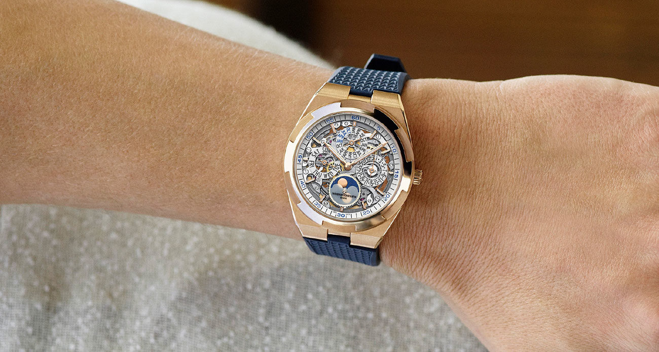 El Vacheron Constantin Overseas Perpetual Calendar Ultra Thin Skeleton, puesto