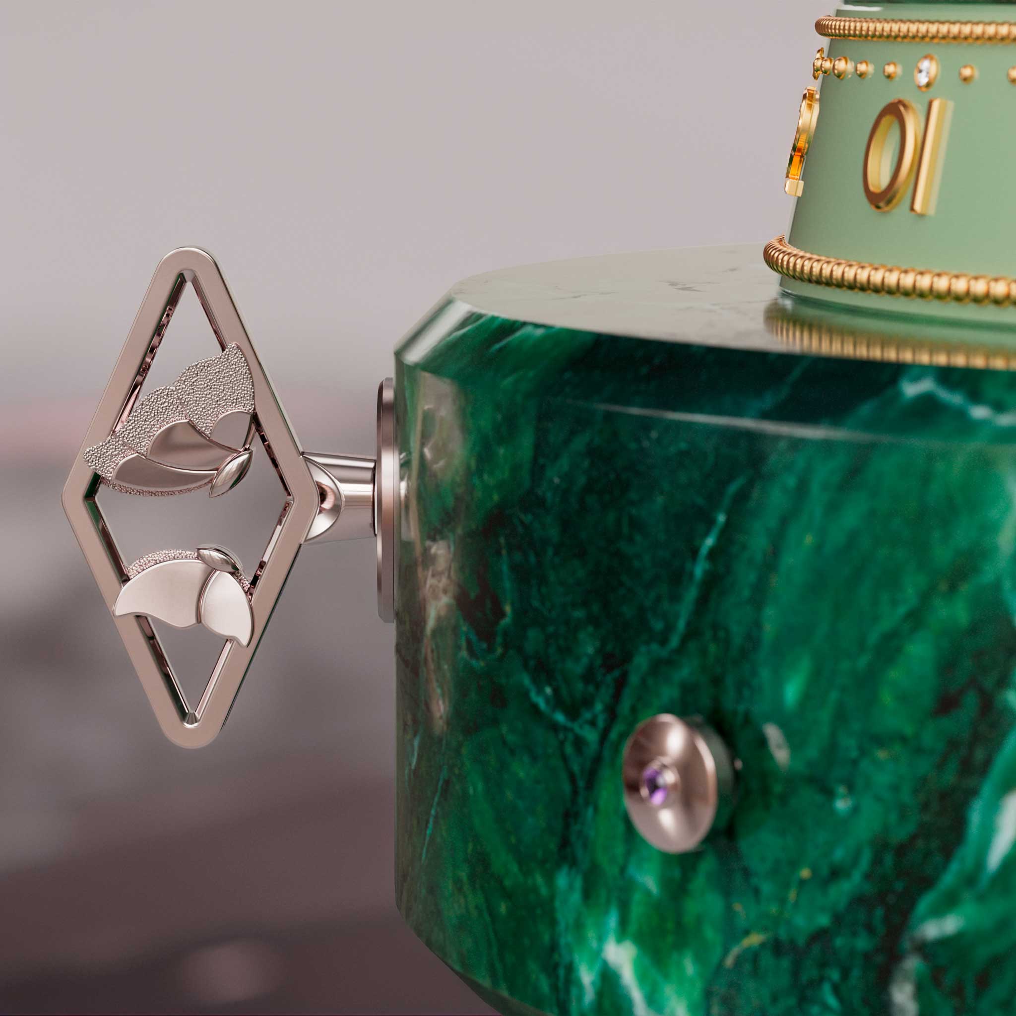 Llave de cuerda del Van Cleef & Arpels Brassée de Lavande automaton