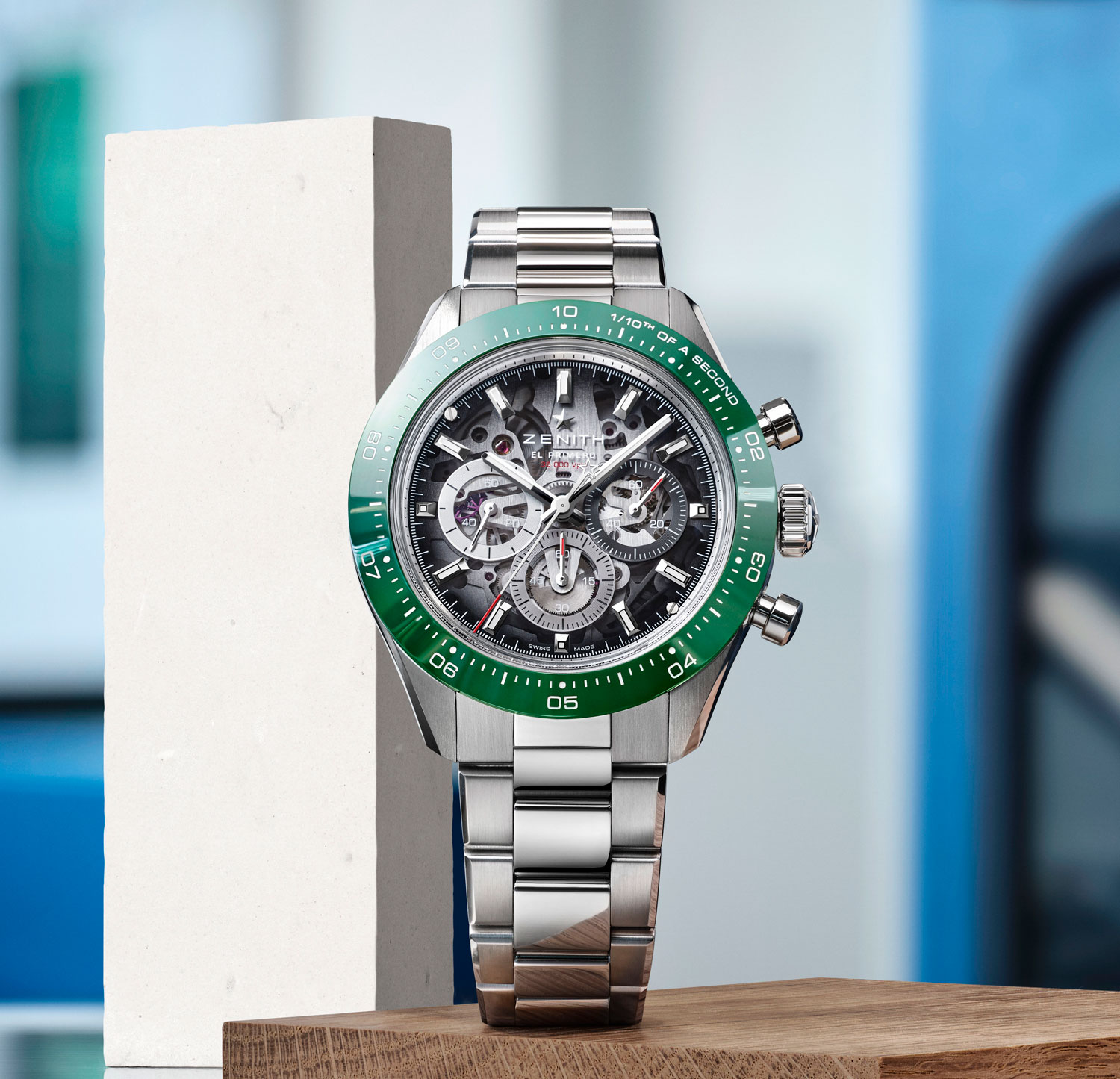 Zenith Chronomaster esqueletado bisel verde
