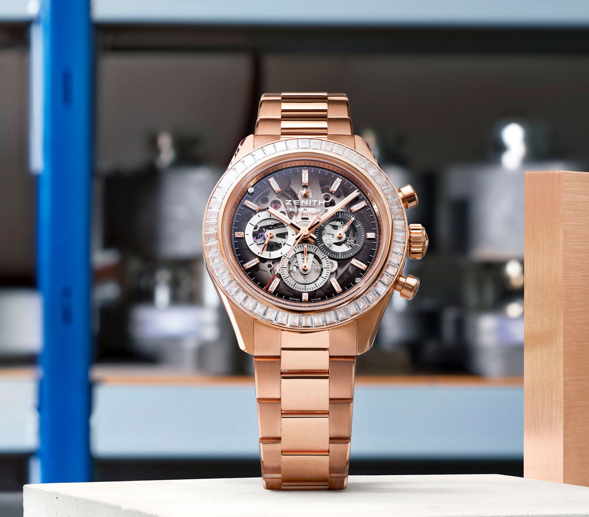 Zenith Chronomaster esqueletado diamantes