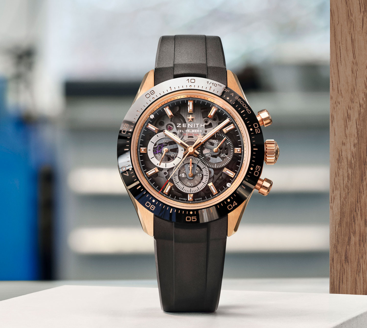 Zenith Chronomaster esqueletado cerámica y oro