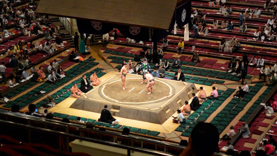 El Dojo, donde se celebran los combates de Sumo